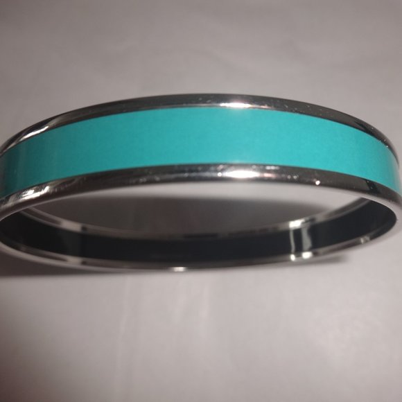 HERMÈS Caleche Narrow Enamel Bracelet Blue - Picture 8 of 11